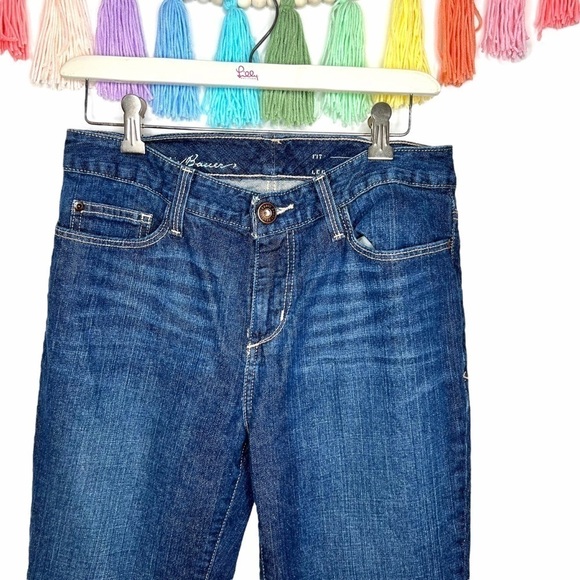 Eddie Bauer Y2K Natural Barely Bootcut Mid-Rise Medium Wash Skinny Jeans Size 6 - Picture 4 of 15